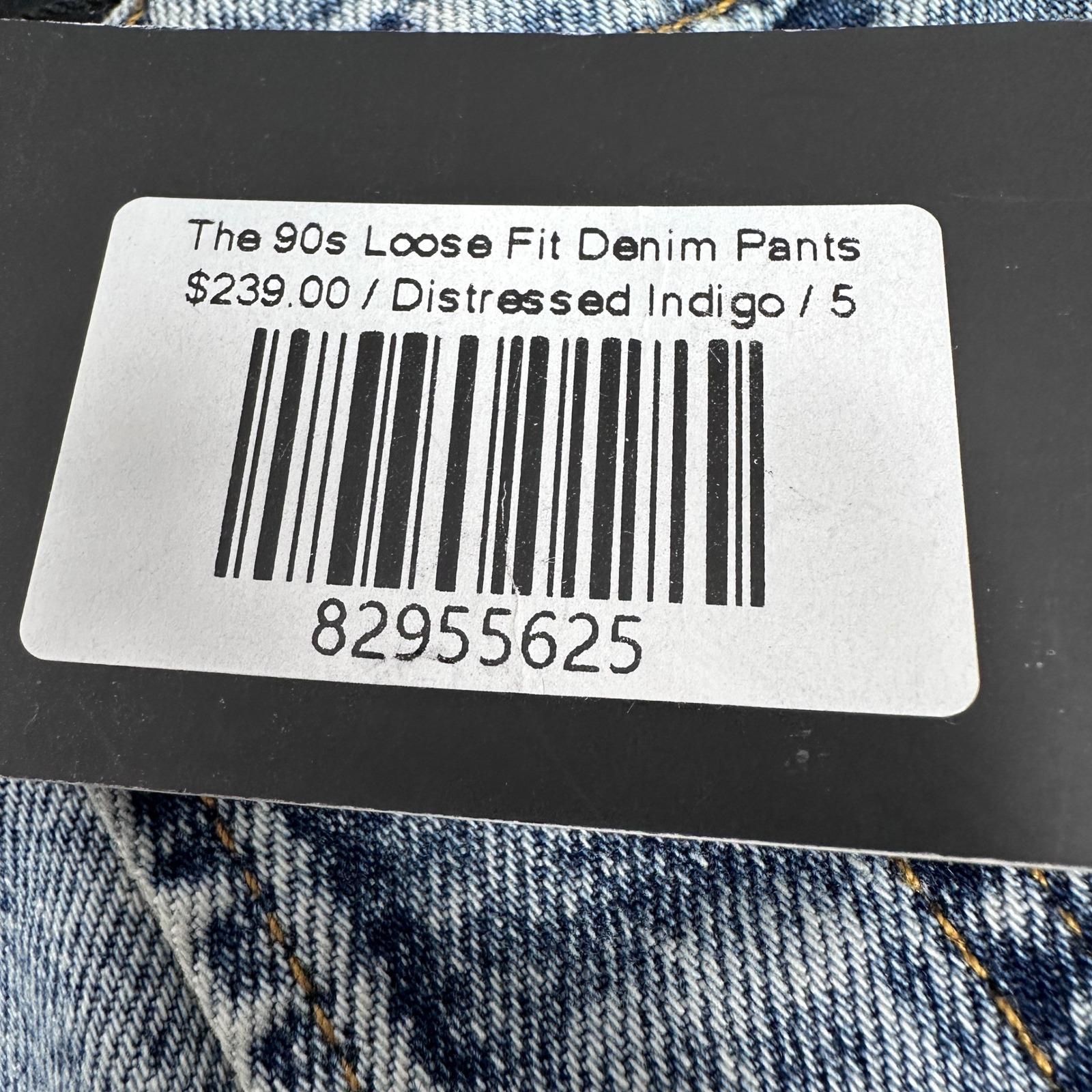 Ruti The 90s Loose Fit Denim Pants Distressed Indigo Blue Wide Leg Jeans Size 5 — image 4 of 8